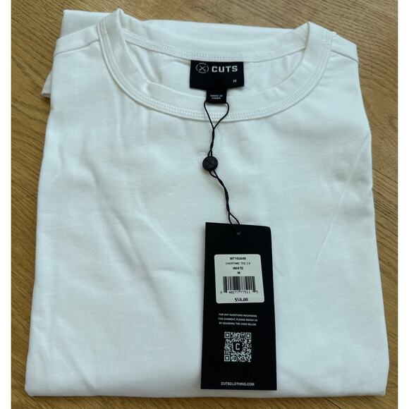 Cuts - Overtime Tee 2.0 in White - Picture 3 of 6